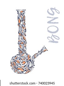 Bright hand-drawn bong