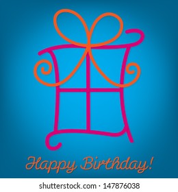 Bright "Happy Birthday" card in vector format.