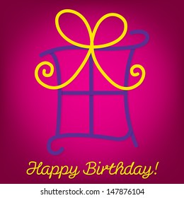 Bright "Happy Birthday" card in vector format.