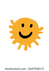 bright happy cartoon character vector illustration