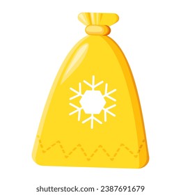 Bright hat, yellow knitted hat. Festive, national, traditional warm handmade headdress cartoon vector illustration. Cap for selfie isolated on white background