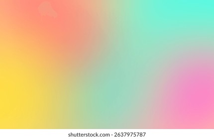 Bright and hazy gradient background with a mix of pink, yellow, green and turquoise. Abstract, cheerful and modern. Perfect for summer or party designs.