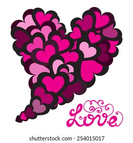 Bright heart background