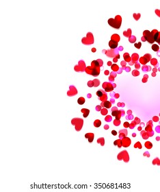 bright heart, holiday vector frame
