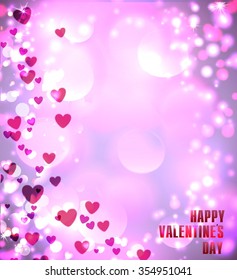 bright heart, holiday   vector frame, love background  


