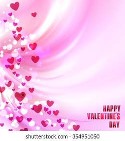 bright heart, holiday   vector frame, love background  

