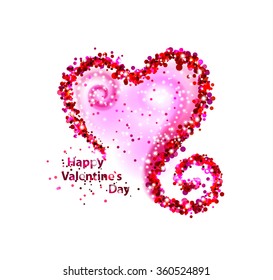 bright heart, holiday   vector frame