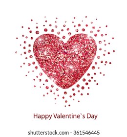 bright heart, holiday   vector frame