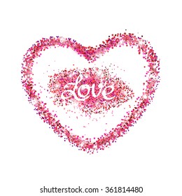 bright heart, holiday   vector frame