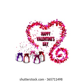 bright heart, holiday   vector frame
