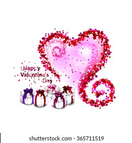bright heart, holiday   vector frame
