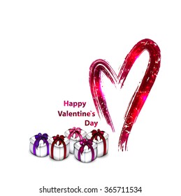 bright heart, holiday   vector frame
