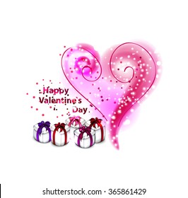 bright heart, holiday   vector frame
