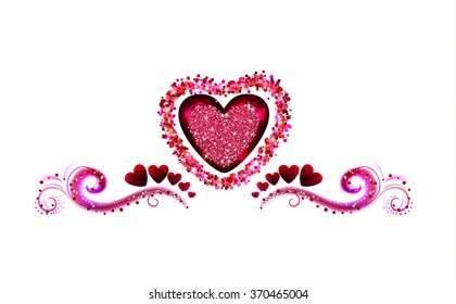 bright heart, holiday vector frame