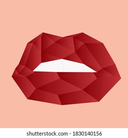 bright heart on red background