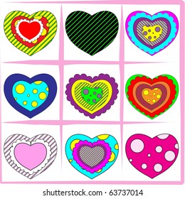 Bright Heart set color background