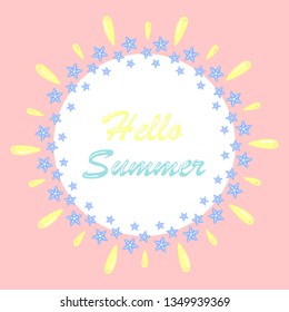 Bright Hello Summer card 