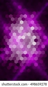 bright hexagon background. purple color. disco style, vector illustration. for design flyer, banner, wallpaper