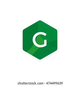 Bright Hexagon Letter G Vector