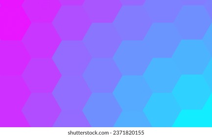 Bright hexagon pattern in blue and purple color design. Modern abstract background vector illustration.