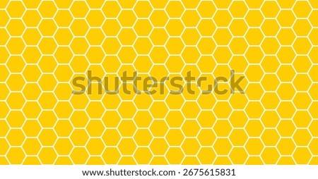 Bright hexagonal lattice repeating motif. Modern honey comb theme surface design perfect for wrapping textile branding and web 
