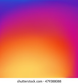 Bright high saturation gradient color background. Colorful hipster social media photo sharing template wallpaper