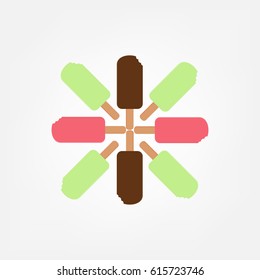 Bright highly detailed ice lolly