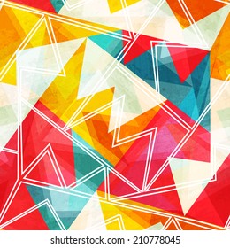 bright hipster geometric seamless pattern