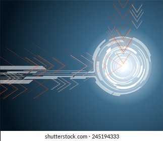 bright hi-tech circuit board background. Vector design 