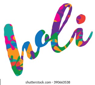 Bright Holi splatter design. EPS 10 vector.