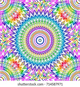 bright holiday seamless background with floral design. vector illustration. rainbow color