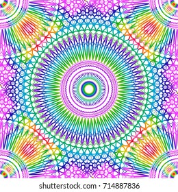 bright holiday seamless background with floral design. vector illustration. rainbow color