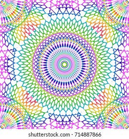 bright holiday seamless background with floral design. vector illustration. rainbow color