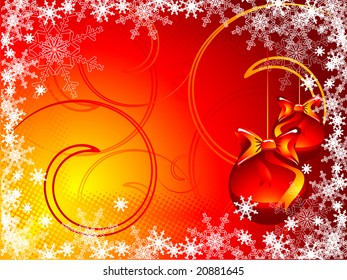 bright holiday vector backdrop with snowflakes