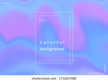 Bright holographic abstract background for design of cards, invitations and congratulations. Vector illustration
