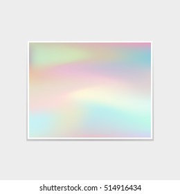 Bright holographic background on grey