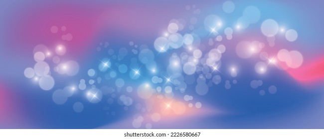 Bright holographic background with sparkles, vector illustration.