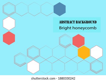 Imagen vectorial de la plantilla de fondo abstracto de honeycomb brillante 
