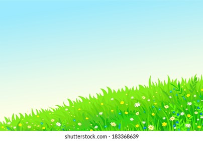 bright horizontal background summer meadow