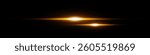 Bright horizontal beam of light on black background. Glowing laser effect creating futuristic and sci-fi aesthetics. Suitable for technology, energy, speed and digital design themes.