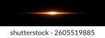Bright horizontal beam of light on black background. Glowing laser effect creating futuristic and sci-fi aesthetics. Suitable for technology, energy, speed and digital design themes.