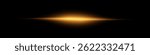 Bright horizontal beam of light on black background. Glowing laser effect creating futuristic and sci-fi aesthetics. Suitable for technology, energy, speed and digital design themes.