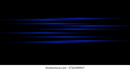Brillante haz Horizontal de luz sobre fondo negro. Efecto láser brillante que crea estética futurista y de ciencia ficción. Adecuado para temas de tecnología, energía, velocidad y diseño digital.