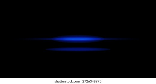 Brillante haz Horizontal de luz sobre fondo negro. Efecto láser brillante que crea estética futurista y de ciencia ficción. Adecuado para temas de tecnología, energía, velocidad y diseño digital.