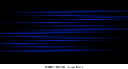 Brillante haz Horizontal de luz sobre fondo negro. Efecto láser brillante que crea estética futurista y de ciencia ficción. Adecuado para temas de tecnología, energía, velocidad y diseño digital.