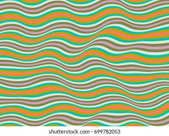 Bright horizontal curved stripes vector, wavy lines pattern, colorful minimalist background. Banner or card backdrop graphic design. Abstract stripes texture, wavy lines image.