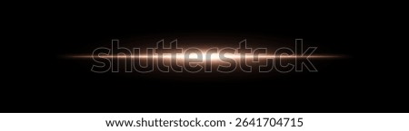 Bright horizontal golden beam. Central light burst with smooth radial fade on black background, ideal for sci-fi, energy or speed visuals.