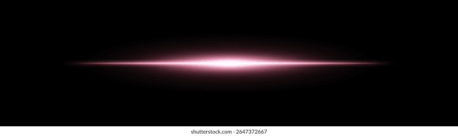 Feixe vermelho horizontal brilhante. Explosão de luz central com fade radial suave em fundo preto, ideal para sci-fi, energia ou velocidade visuais.