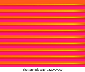 bright horizontal stripes pattern orange, pink and gold