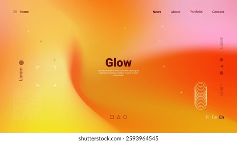 Bright hues blend seamlessly in a modern design layout, creating a fluid interface. The smooth transitions highlight features, promoting an engaging user experience with simplicity.